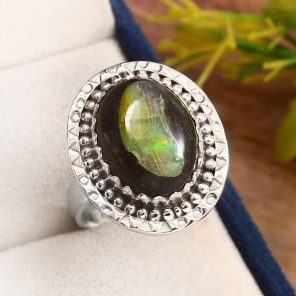 Cantera Opal Size US 10 925 Sterling Silver Ring (RS108-179)