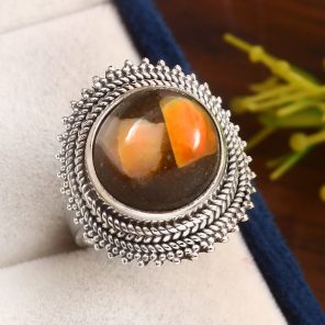 Cantera Opal Size US 7 925 Sterling Silver Ring (RS108-190)