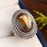 Cantera Opal Size US 6 925 Sterling Silver Ring (RS108-189)