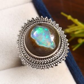 Cantera Opal Size US 7 925 Sterling Silver Ring (RS108-191)