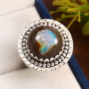 Galaxy Opal Size US 7 925 Sterling Silver Ring (RS108-223)