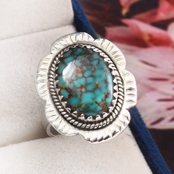 Kingman Turquoise Size US 10 925 Sterling Silver Ring (RS110-251)
