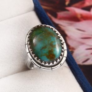 Kingman Turquoise Size US 6 925 Sterling Silver Ring (RS110-214)