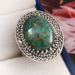 Kingman Turquoise Size US 10 925 Sterling Silver Ring (RS110-274)