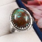 Kingman Turquoise Size US 8 925 Sterling Silver Ring (RS110-235)