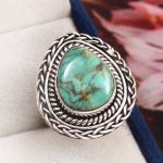 Kingman Turquoise Size US 8 925 Sterling Silver Ring (RS105-601)