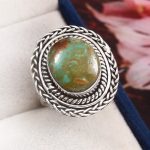Kingman Turquoise Size US 8 925 Sterling Silver Ring (RS105-602)
