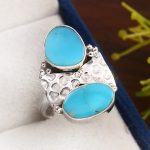 Kingman Turquoise Size US 6 925 Sterling Silver Ring (REXT57-15)