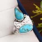 Kingman Turquois Size US 9 925 Sterling Silver Ring (REXT57-26)