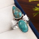 Kingman Turquoise Size US 6 925 Sterling Silver Ring (REXT57-34)