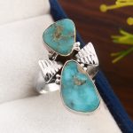Kingman Turquoise Size US 6 925 Sterling Silver Ring (REXT57-31)