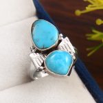 Kingman Turquoise Size US 6 925 Sterling Silver Ring (REXT57-33)