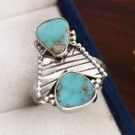 Kingman Turquoise Size US 7 925 Sterling Silver Ring (REXT57-55)