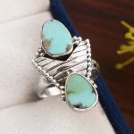 Kingman Turquoise Size US 6 925 Sterling Silver Ring (REXT57-52)