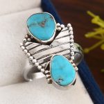 Kingman Turquoise Size US 8 925 Sterling Silver Ring (REXT57-62)