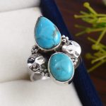 Kingman Turquoise Size US 6 925 Sterling Silver Ring (REXT57-72)