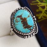 Kingman Turquoise Size US 9 925 Sterling Silver Ring (RS105-570)