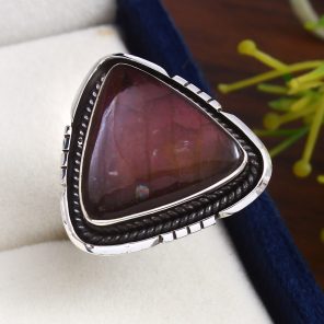 Purple labradorite Size US 8 925 Sterling Silver Ring (RS10-248)