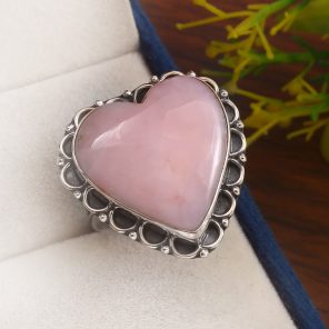 Pink Opal Size US 11 925 Sterling Silver Ring (RS65-60)