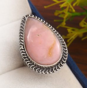 Pink Opal Size US 7 925 Sterling Silver Ring (RS65-47)