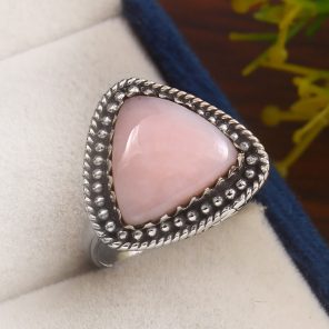 Pink Opal Size US 6 925 Sterling Silver Ring (RS65-46)
