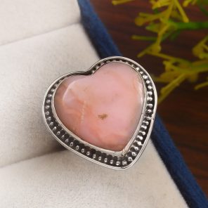 Pink Opal Size US 7 925 Sterling Silver Ring (RS65-48)