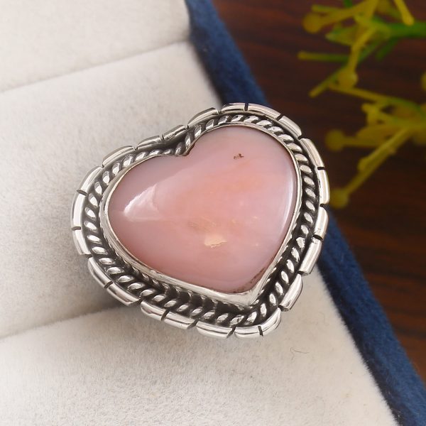 Pink Opal Size US 5 925 Sterling Silver Ring (RS65-68)