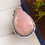 Pink Opal Size US 8 925 Sterling Silver Ring (RS65-71)