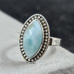 Larimar 925 Sterling Silver Ring (REXT64-36)