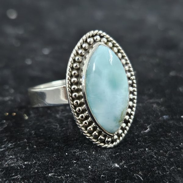 Larimar 925 Sterling Silver Ring (REXT64-36) - Image 2