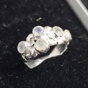 Moonstone 925 Sterling Silver Ring (REXT60-87)