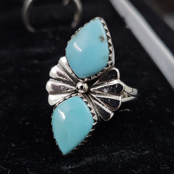 Arizona Turquoise Southwest Style 925 Sterling Silver Ring (RS100-187) - Image 2