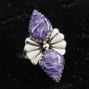 Southwestern Charoite Silver Ring