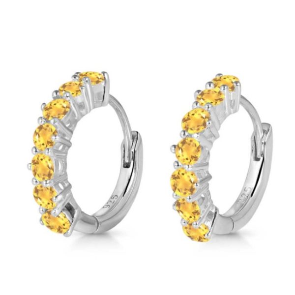 Citrine Hoop Earring