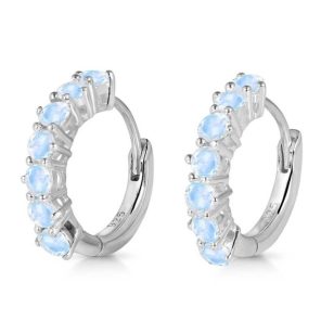 Moonstone Hoop Earring