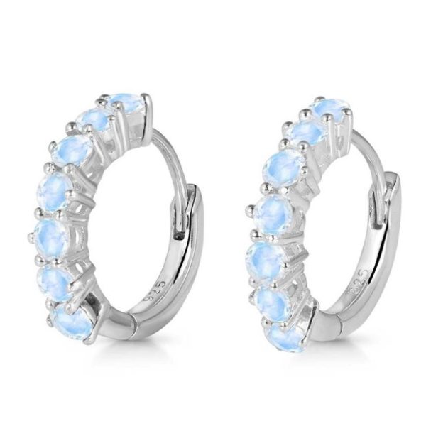 Moonstone Hoop Earring