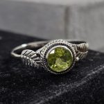 Dainty Peridot 925 Sterling Silver Ring (RS30-203)