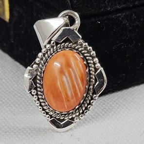 Spiny Oyster Shell 1.25â€³ 925 Sterling Silver Pendant (REXT1-21)