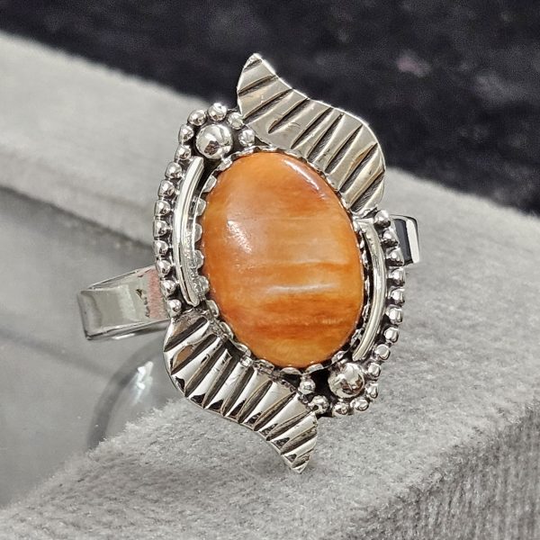 Spiny Oyster Shell 925 Sterling Silver Ring (REXT1-20)