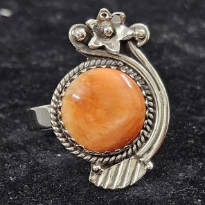 Spiny Oyster Shell 925 Sterling Silver Ring (REXT1-19)