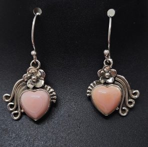 Pink Queen Conch Shell 925 Sterling Silver Earring (REXT1-15)