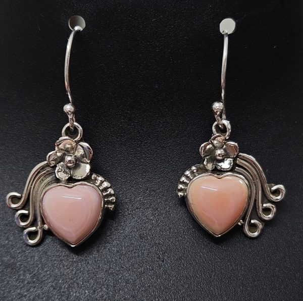 Pink Queen Conch Shell 925 Sterling Silver Earring (REXT1-15)