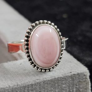 Pink Queen Conch Shell 925 Sterling Silver Ring (REXT1-6)