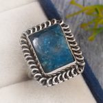 Apatite Size US 5 925 Sterling Silver Ring (REXT44-37)