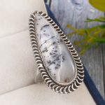 Dendritic Opal Size US 11 925 Sterling Silver Ring (REXT44-52)