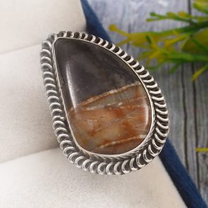 Picasso Size US 8 925 Sterling Silver Ring (REXT44-45)