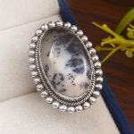 Dendritic Opal Size US 6 925 Sterling Silver Ring (REXT32-11)