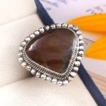 Purple Labradorite Size US 8 925 Sterling Silver Ring (REXT44-69)