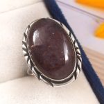 Iolite Sunstone Size US 7 925 Sterling Silver Ring (REXT44-80)