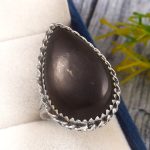 Shungite Size US 11 925 Sterling Silver Ring (RS3-202)